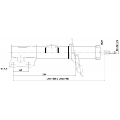 Alternative view of SHOCK ABSORBER FRONT LEFT GAS.TWIN TUBE