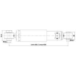 Alternative view of REAR SHOCK ABSORBER GAS.TWIN TUBE