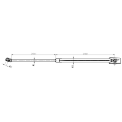 Alternative view of TAILGATE GAS STRUT LEFT (WITH BRACKET) L578/610N