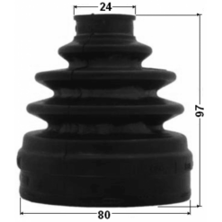 Alternative view of BOOT INNER CV JOINT KIT 80X97X24