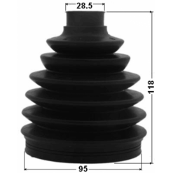 Alternative view of BOOT OUTER CV JOINT KIT 95X118X28.5