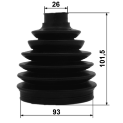 Alternative view of BOOT OUTER CV JOINT KIT PVC 93X101.5X26