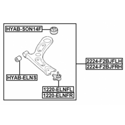 Alternative view of FRONT LOWER BALL JOINT LEFT