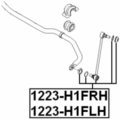 Alternative view of FRONT LEFT STABILIZER LINK / SWAY BAR LINK