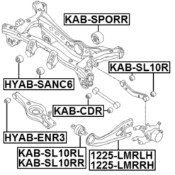 Alternative view of REAR RIGHT TRAILING ROD