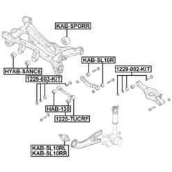 Alternative view of REAR FRONT TRANSVERSE LINK