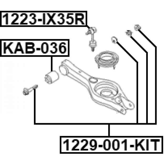 REPAIR KIT, CAMBER ADJUSTING ECCENTRIC BOLT - Image 2