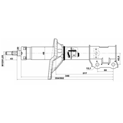 Alternative view of SHOCK ABSORBER FRONT LEFT