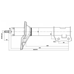 Alternative view of SHOCK ABSORBER REAR LEFT