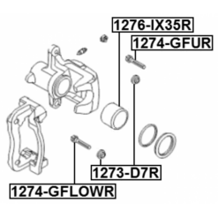 Alternative view of REAR BRAKE CALIPER SLIDE PIN BOOT
