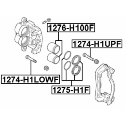 Alternative view of FRONT CALIPER SLIDE PIN