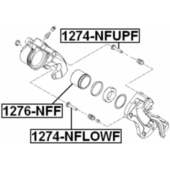 Alternative view of FRONT CALIPER SLIDE PIN