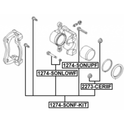 Alternative view of FRONT CALIPER SLIDE PIN KIT