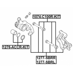 Alternative view of REAR LEFT BRAKE CALIPER ASSEMBLY (WITH BRACKET)
