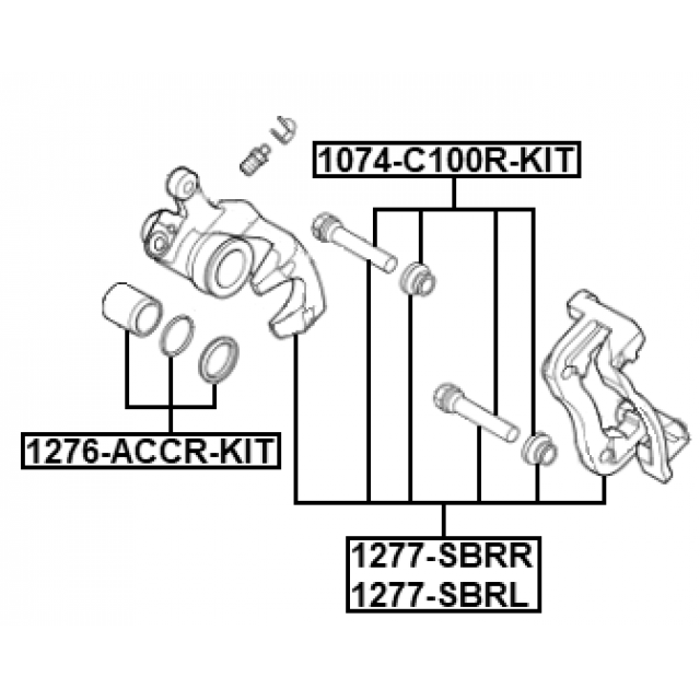 REAR LEFT BRAKE CALIPER ASSEMBLY (WITH BRACKET) - Image 2