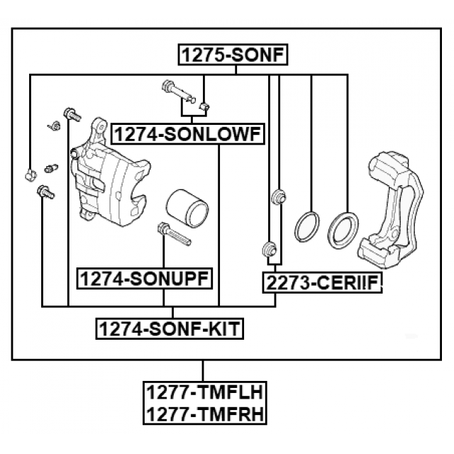 FRONT RIGHT BRAKE CALIPER ASSEMBLY (WITH BRACKET) - Image 2