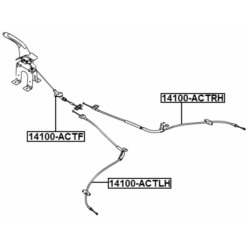 Alternative view of PARKING BRAKE CABLE, LEFT
