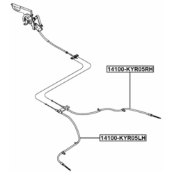 Alternative view of PARKING BRAKE CABLE, LEFT