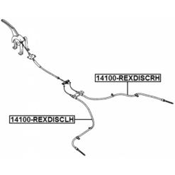 Alternative view of PARKING BRAKE CABLE, LEFT