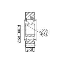 Alternative view of REAR INNER CV JOINT 28X94
