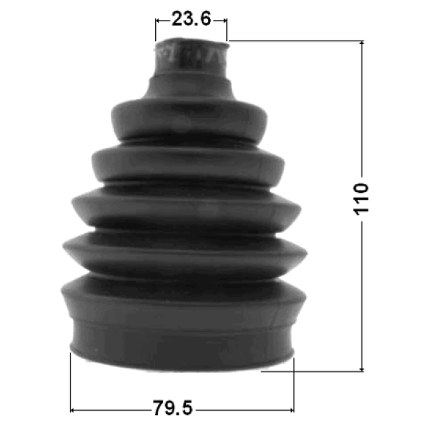 BOOT OUTER CV JOINT KIT PVC 79.5X110X23.6 - Image 2