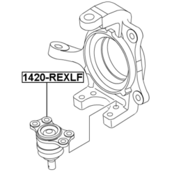 Alternative view of BALL JOINT FRONT STEERING KNUCKLE