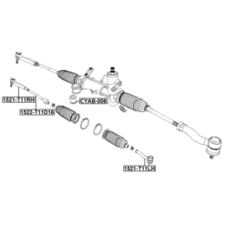 Alternative view of STEERING TIE ROD D16