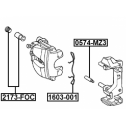 Alternative view of ANTI-RATTLE SPRING, DISC BRAKE PADS