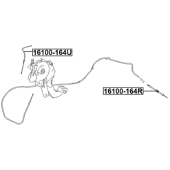 Alternative view of PARKING BRAKE CABLE