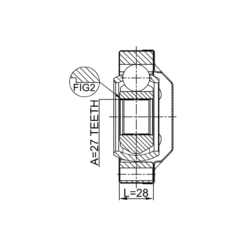 Alternative view of REAR INNER CV JOINT 27X94