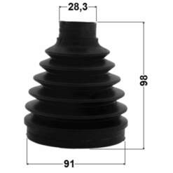 Alternative view of BOOT INNER CV JOINT KIT PVC 91X98X28.3