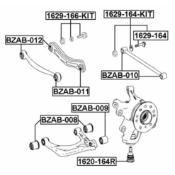 Alternative view of REPAIR KIT, CAMBER ADJUSTING ECCENTRIC BOLT