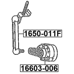Alternative view of LINK, HEIGHT CONTROL SENSOR