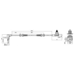 Alternative view of ABS SENSOR FRONT