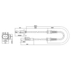 Alternative view of ABS SENSOR FRONT