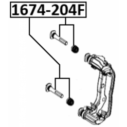 Alternative view of FRONT CALIPER SLIDE PIN