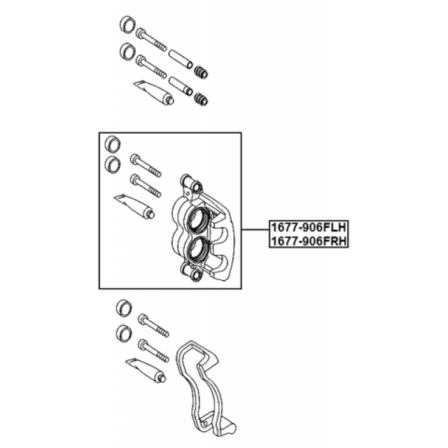 FRONT RIGHT BRAKE CALIPER ASSEMBLY (WITH BRACKET) - Image 2