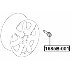 Alternative view of WHEEL BOLT M14X1.5 L67