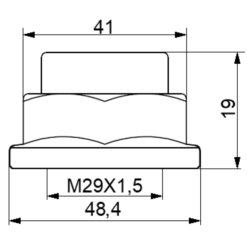 Alternative view of WHEEL HUB NUT 41X19