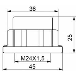 Alternative view of WHEEL HUB NUT 36X25