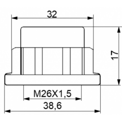 Alternative view of WHEEL HUB NUT 32X17