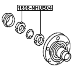 Alternative view of WHEEL HUB NUT 38X7
