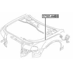 Alternative view of CABLE ASSEMBLY HOOD LOCK CONTROL