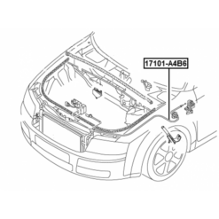 Alternative view of CABLE ASSEMBLY HOOD LOCK CONTROL