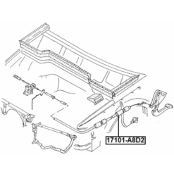 Alternative view of CABLE ASSEMBLY HOOD LOCK CONTROL