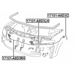 Alternative view of CABLE ASSEMBLY HOOD LOCK CONTROL