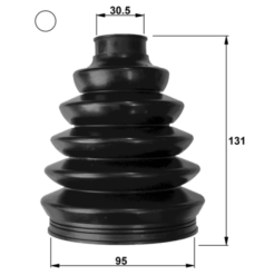 Alternative view of BOOT OUTER CV JOINT KIT PVC 95X131X30.5