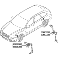 Alternative view of LEVEL SENSOR, FRONT RIGHT (WITH BRACKET, WITH LINK)