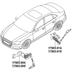 Alternative view of LEVEL SENSOR, FRONT LEFT (WITH BRACKET, WITH LINK)