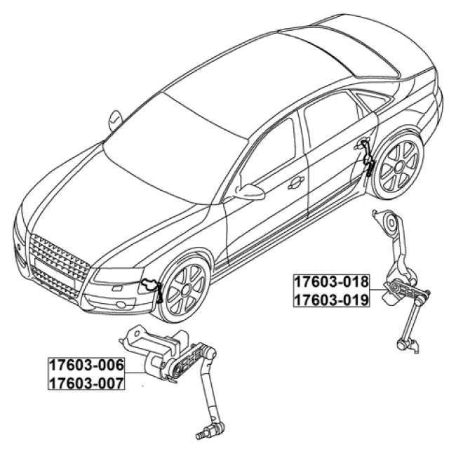LEVEL SENSOR, FRONT RIGHT (WITH BRACKET, WITH LINK) - Image 2